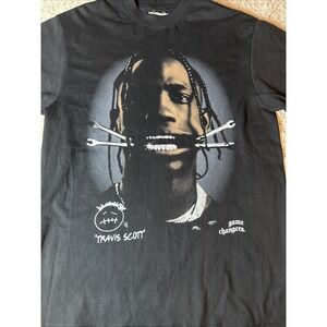 Travis Scott Game Changer Big Face Tee Black Large